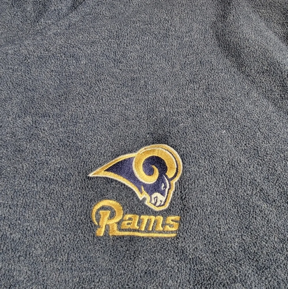 Los Angeles Rams NFL Men's Fleece 1/4 Zip Pullover Sweater with pockets XL '